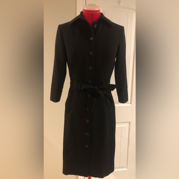 2 For $30 Mid Length Black Fitted Button Down Blazer Shirt Dress - Picture 2 of 12
